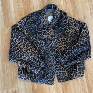Leopard Denim Jacket